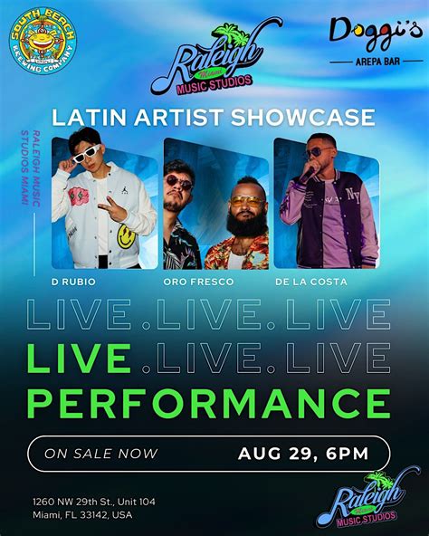 Raleigh Music Studios Latin Artist Showcase, Raleigh Music Studios ...