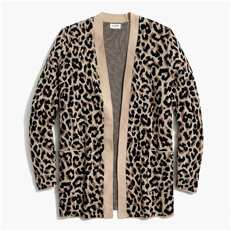 J.Crew Factory: Leopard Open Cardigan | Cardigan, Cardigan sweaters for ...