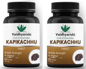 VAIDHYARISHI KAPIKACHHU BUILDS STRENGTH & VIGOUR ( 60 TAB ) EACH 750 MG ...