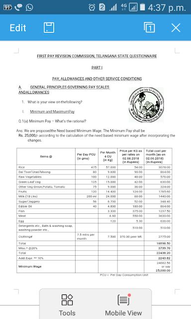 PRC 2018 Proposals: FIRST PAY REVISION COMMISSION, TELANGANA STATE ...