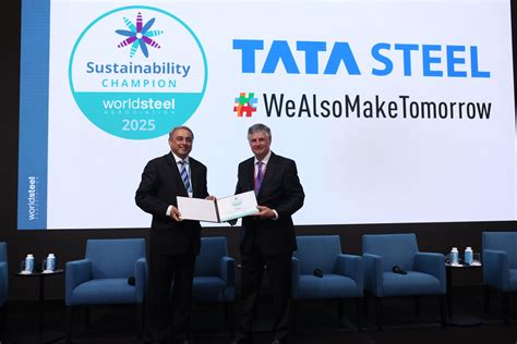 Tata Steel recognised as 2025 Steel Sustainability Champion by worldsteel for the eighth ...