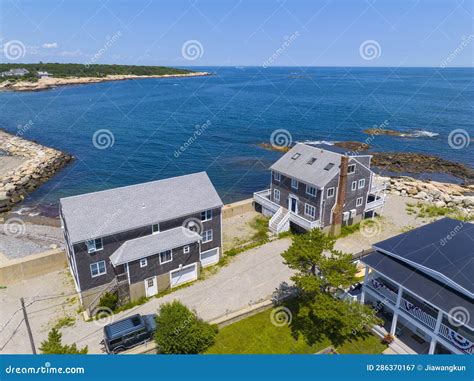 Historic Waterfront Estate, Minot Beach, Scituate, MA, USA Stock Image ...