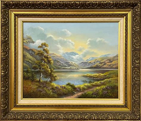 Wendy Reeves - Oil Painting of Loch in the Scottish Highlands by 20th Century British Artist For ...