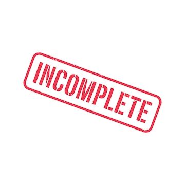 Incomplete stamp incomplete grunge square sign | Premium Vector