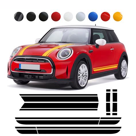 Buy Car Side Skirt stripe decal Decals, for Mini Cooper F56 2014-2018 3 ...
