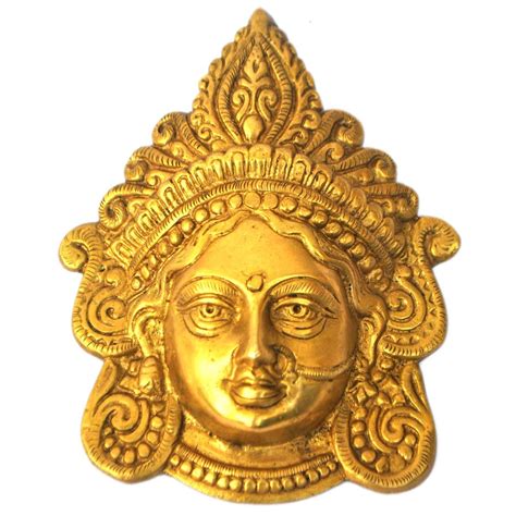 Buy Idol Collections Goddess Maa Durga Brass Metal Made Hanging Wall ...