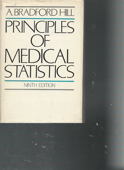 Principles of Medical Statistics : Hill, Sir Austin Bradford: Amazon.in ...