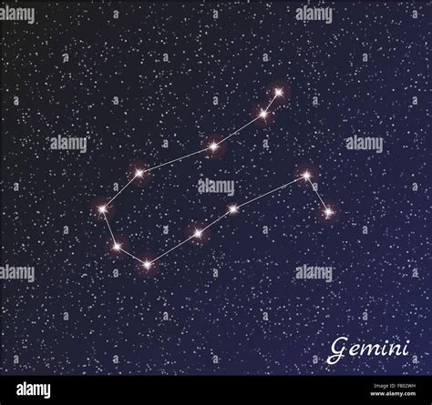 Gemini star constellation night Stock Vector Images - Alamy