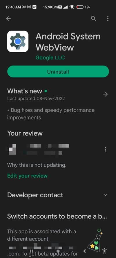 Image result for Android System Webview Update