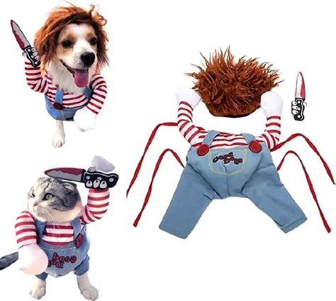 Zanzmer Deadly Doll Dog Clothes, Pets Costume Halloween Cosplay for ...