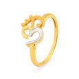 Auspicious 22 Karat Yellow Gold Om Finger Ring