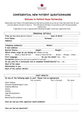 Fillable Online new patient questionnaire 050413 Fax Email Print ...