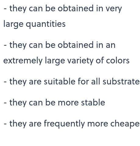 state 3 advantages and one disadvantages of using chemical dyes ...