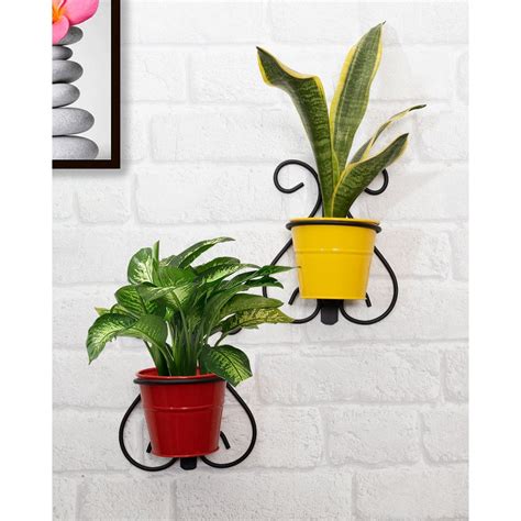 Buy Homesake Wall Scone Metal Wall Planter Red Yellow Online