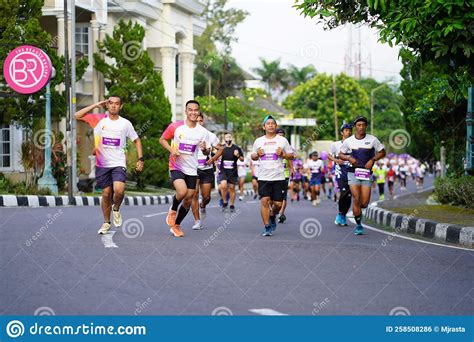 Marathon Race in Magelang Indonesia, People Set Foot on City Roads a ...