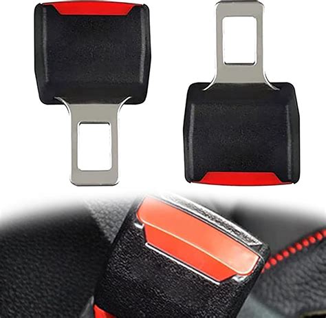 Fadaing 2pc Car Seat Belt Lock Buckle - Car Belt Inserts Car Safety Belt Lock Tongue Straight ...