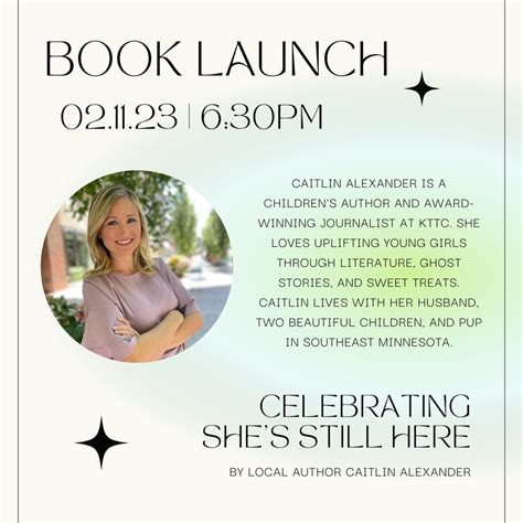 Caitlin Alexander launches her new book
