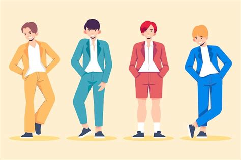 K-pop boy group concept | Free Vector