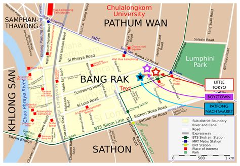 Map Of Bangkok Night Markets