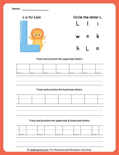 Tracing Letter L | Worksheets for Preschool - Worksheets Library