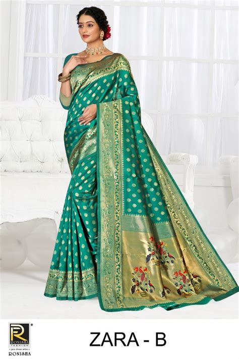 Ronisha Zara Premium Silk Pethani Casual Wear Saree Collection ...