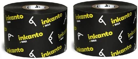 INKANTO Thermal Transfer Premium Wax Ribbon 55X300 (Pack of 2) Used for ...