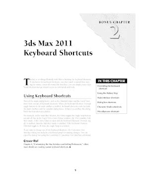 3ds Max Shortcut Keys Pdf - Fill Online, Printable, Fillable, Blank ...