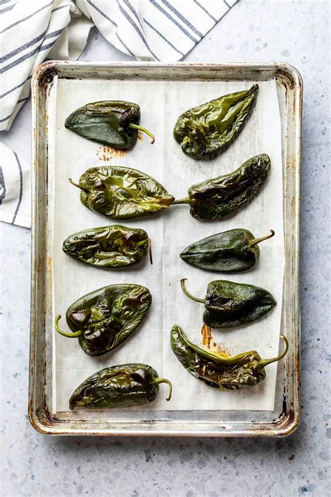 Roasted Poblano Peppers - Simply Whisked