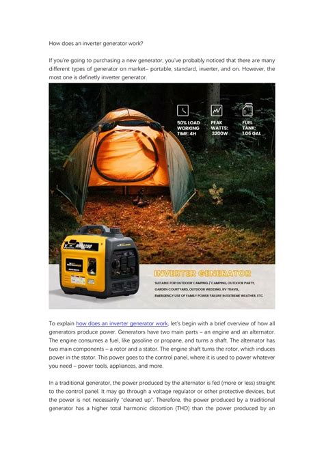 Image result for How Does a Inverter Generator Work