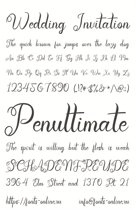 Wedding Invitation font