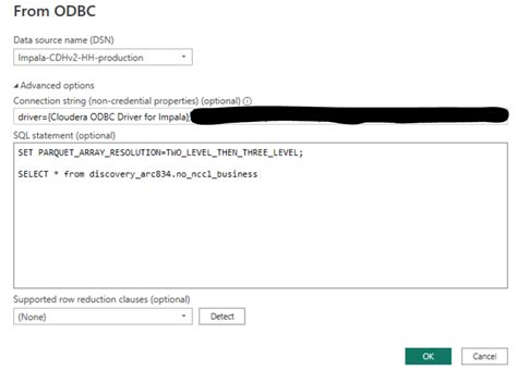 Image result for Power Query ODBC SQL Query Example