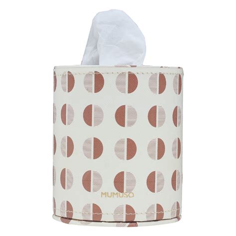 Round Tissue Box - Brown – Mumuso