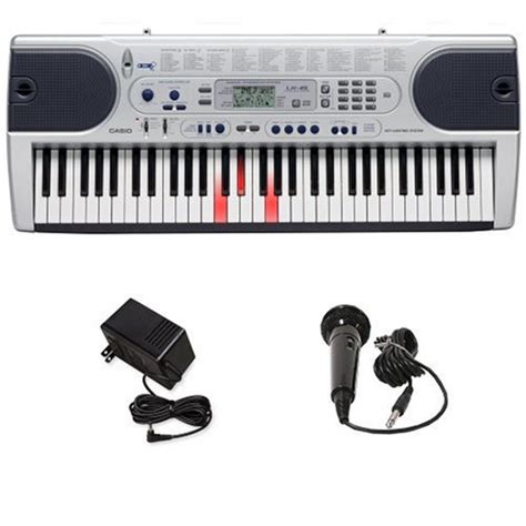 Casio LK45 Lighted Keyboard with Power Supply and Microphone : Amazon ...
