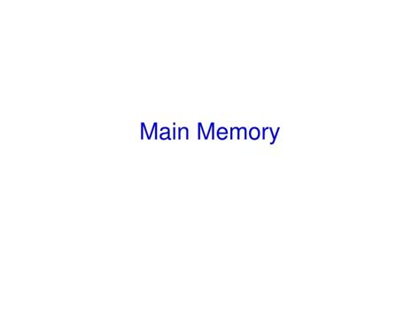 Image result for Main Memory