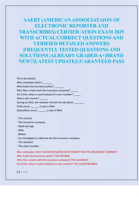 AAERT (AMERICAN ASSSOCIATAION OF ELECTRONIC REPORTER AND TRANSCRIBES ...