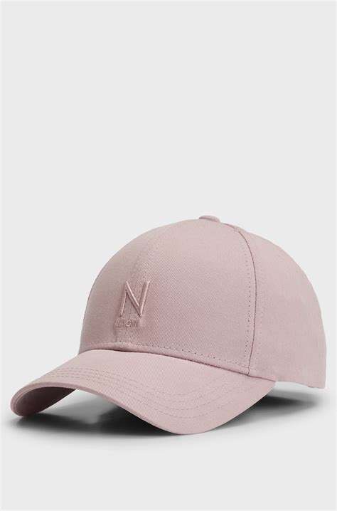 BOSS - NAOMI x BOSS cotton-twill cap with embroidered branding - light pink