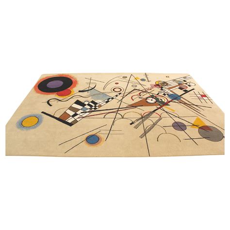 Custom Hand knotted Rug, after Wassily Kandinsky “Composition VIII ...