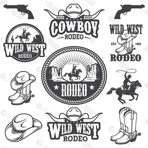 西部牛仔logo,其它,LOGO/吉祥物设计,设计,汇图网www.huitu.com