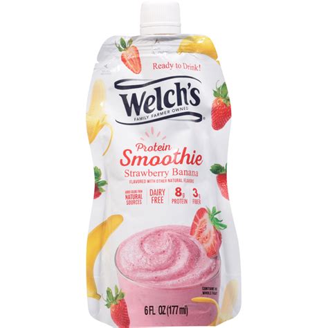 Welch's Protein Smoothie, Strawberry Banana (6 fl oz) Delivery or ...