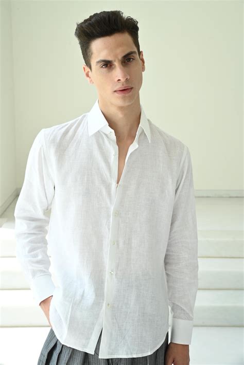 CLASSIC LINEN SHIRT - WHITE