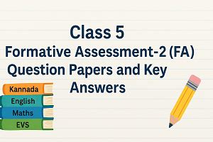 Class 5 Formative Assessment-2 (FA2) Question Papers and Key Answers ...