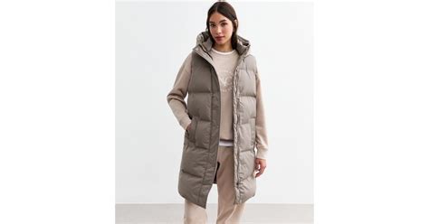 Mink Hooded Puffer Gilet | New Look