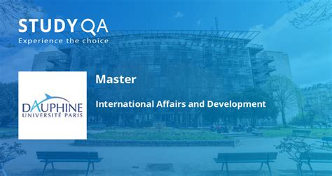 StudyQA — Master: International Affairs and Development — Paris ...