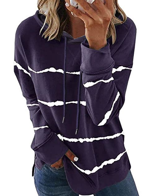 Women Lightweight Thin Hoodies Sweatshirt Lounge Pullover Coat ...