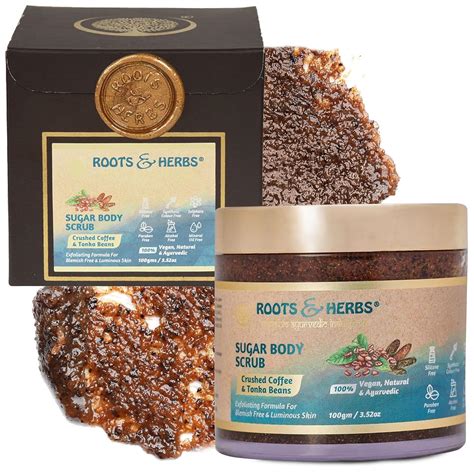 ROOTS AND HERBS Sugar Body Scrub - Crushed Coffee and Tonka Beans ...