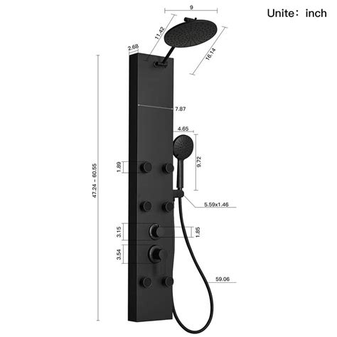 6-Jet Rainfall Shower Panel System with Rainfall | Ubuy India