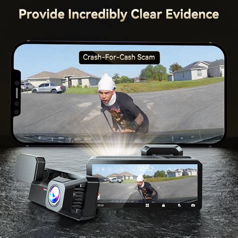 F77 STARVIS 2 4K+4K Dual IMX678 Voice Control 5.8GHz WIFI Dash Cam ...