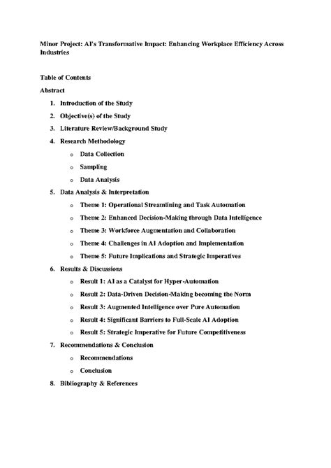 Minor Project: AI's Transformative Impact on Workplace Efficiency - Studocu