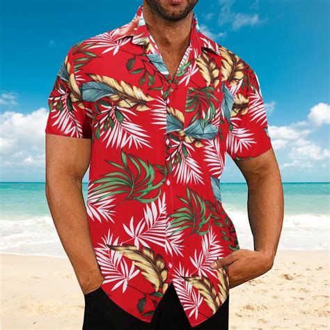 Aayomet Mens Hawaiian Shirts Mens Spring Summer Shirts Casual Hawaiian ...