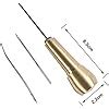 ELEPHANTBOAT® Copper Handle Stitcher with 3 Needles Sewing Awl Hand ...